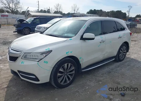 2014 Acura Mdx Technology Package из США, поврежденный, VIN 5FRYD4H43EB027738